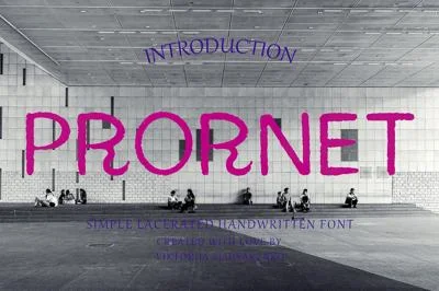 PRORNET - handwritten font