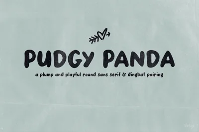 Pudgy Panda — A Sans & Dingbat Duo Font