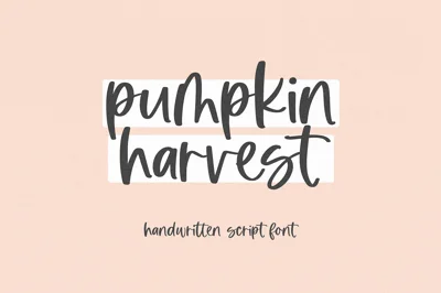 Pumpkin Harvest | Modern Script Font