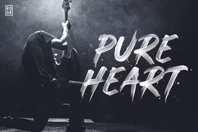 Pure Heart - OpenType SVG Brush Font Free Download