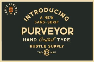 Purveyor - 8 Fonts Included