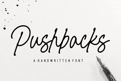 Pushbacks - Handwritten Font
