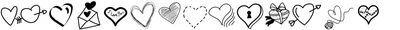 Pwlittlehearts Font