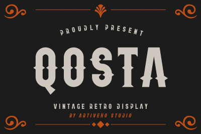 Qosta – Vintage Retro Display Font