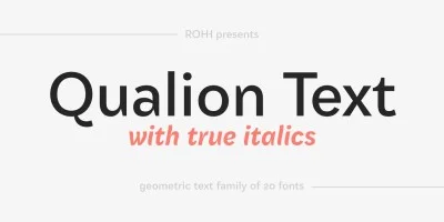 Qualion Text Font Free Download