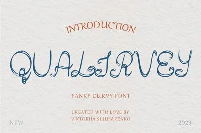 QUALIRVEY fanky curvy font