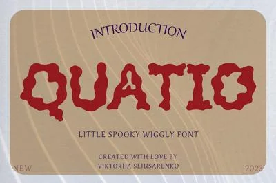 QUATIO wiggly font