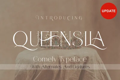 Queensila is a comely serif styled Font