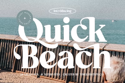 Quick Beach Modern Retro Serif Font Free Download