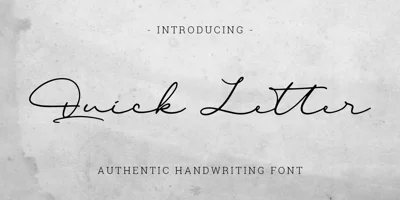 Quick Letter Font