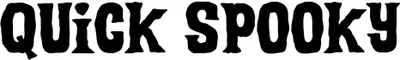 Quick Spooky Font