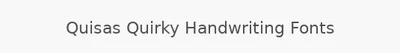 Quisas Quirky Handwriting Fonts