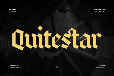 Quitestar – Modern Blackletter Font