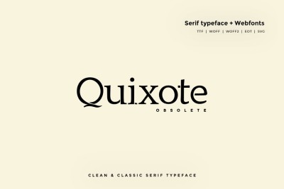 Quixote Obsolete - Classic Typeface + WebFonts