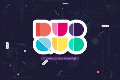 Quo Duo-Geometric display typeface
