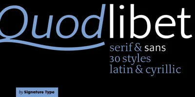Quodlibet Sans Font