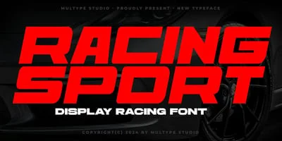 Racing Sport Display Font