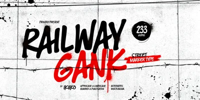 Railway Gank Font