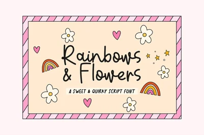 RAINBOWS AND FLOWERS | SWEET FONT