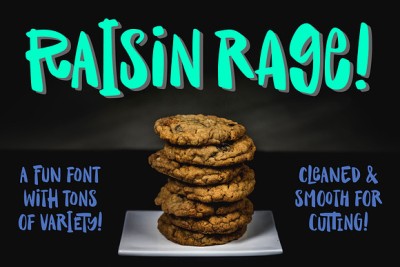 Raisin Rage: a fun & casual font!