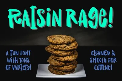 Raisin Rage: a fun & casual font!