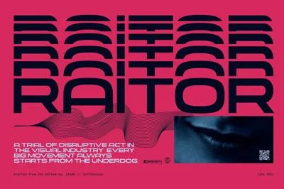 Raitor - Futuristic Display Fonts