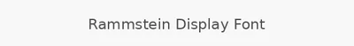 Rammstein Display Font