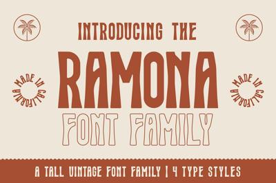 Ramona Typeface | Vintage Font Free Download