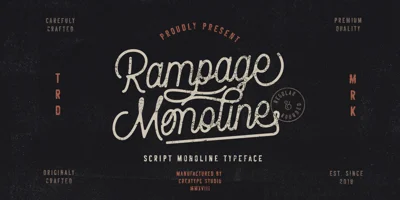 Rampage Monoline Font