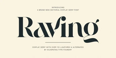 Raving Display Font