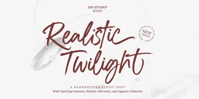 Realistic Twilight Font