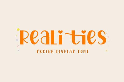 Realities - Display Font Free Download