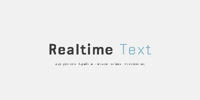 Realtime Text Font