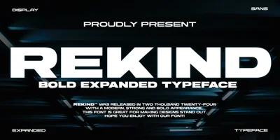 Rekind Expanded Font