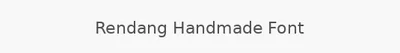 Rendang Handmade Font