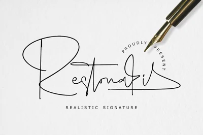 Restonasi Realistic Signature Font