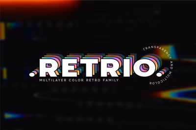 Retrio. OTF-SVG Color Family Free Download