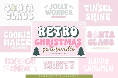 RETRO CHRISTMAS FONT BUNDLE V1 Free Download