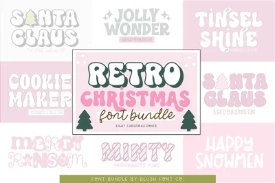 RETRO CHRISTMAS FONT BUNDLE V1