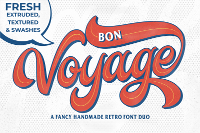 Retro Fonts - Bon Voyage