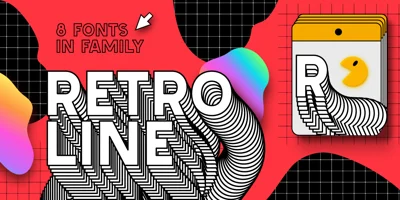 Retroline. Retro Style Font