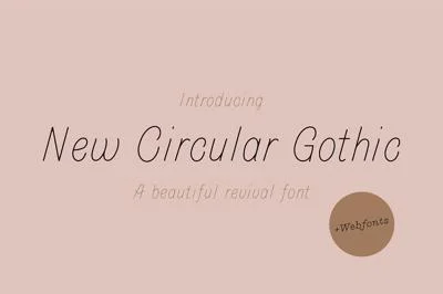 Revival font New Circular Gothic