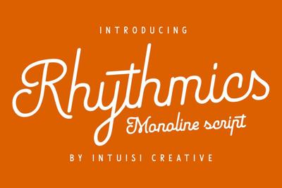 Rhythmics - Monoline Script Fonts Free Download