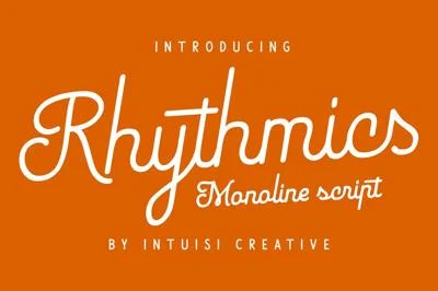 Rhythmics - Monoline Script Fonts