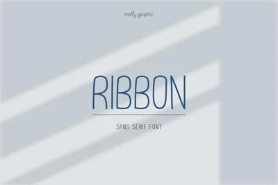 RIBBON sans serif font
