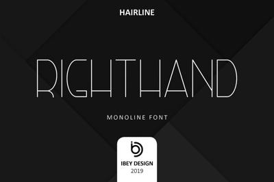 RightHand Hairline - Monoline Font Free Download