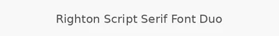 Righton Script Serif Font Duo