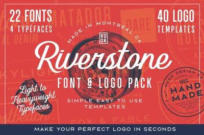 Riverstone Font & Logo Template Pack