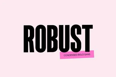 Robust bold condensed sans Font