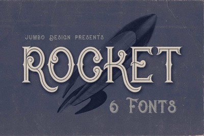 Rocket - Vintage Style Font